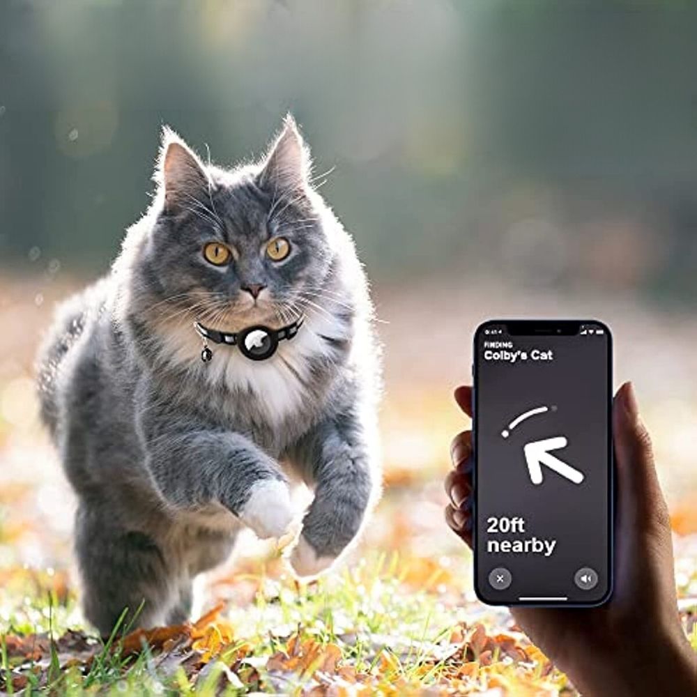 Kattenhalsband met Bel en GPS Trackerhouder