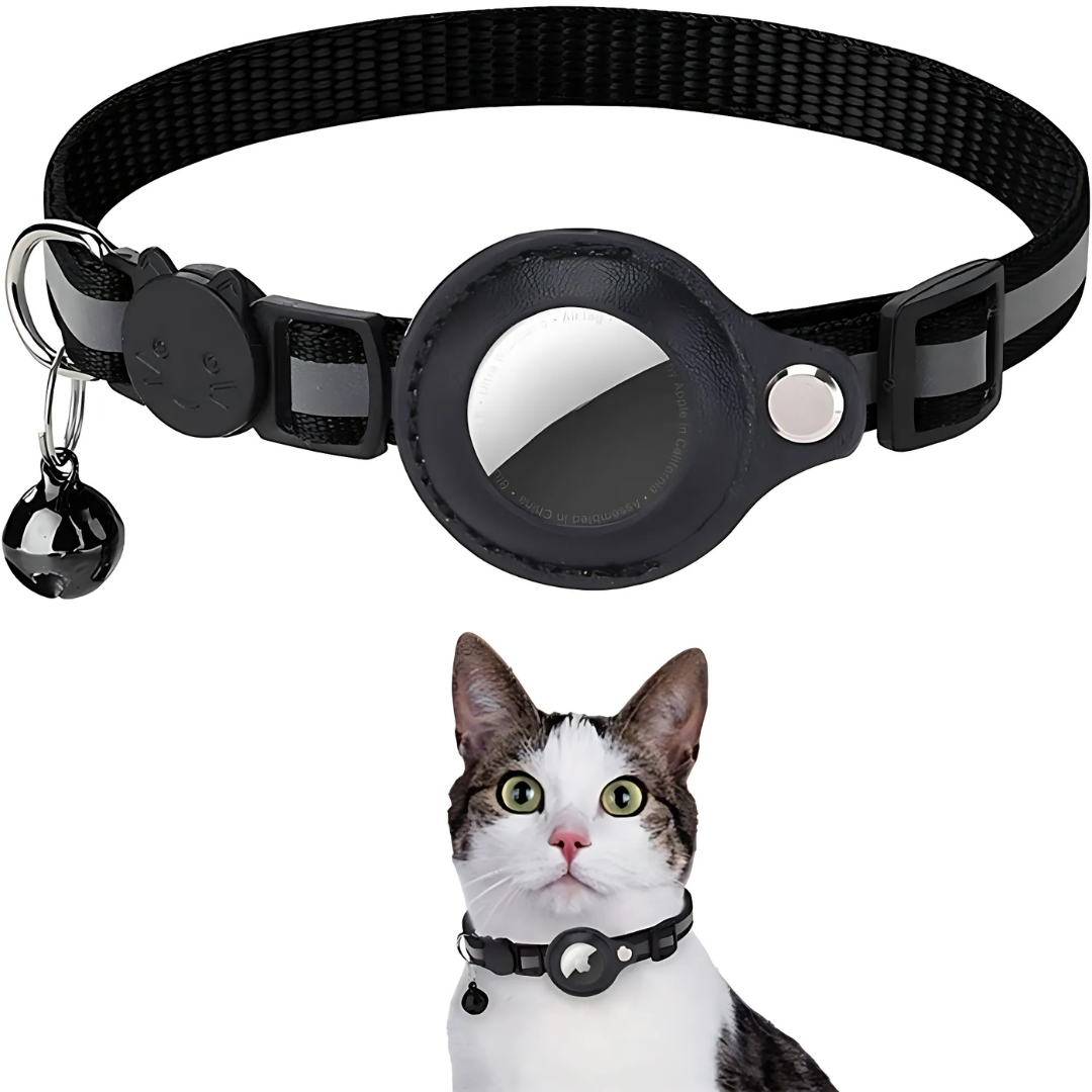 Kattenhalsband met Bel en GPS Trackerhouder