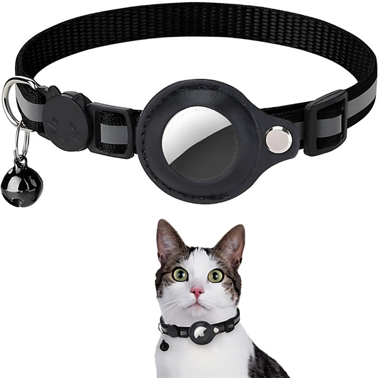 Kattenhalsband met Bel en GPS Trackerhouder