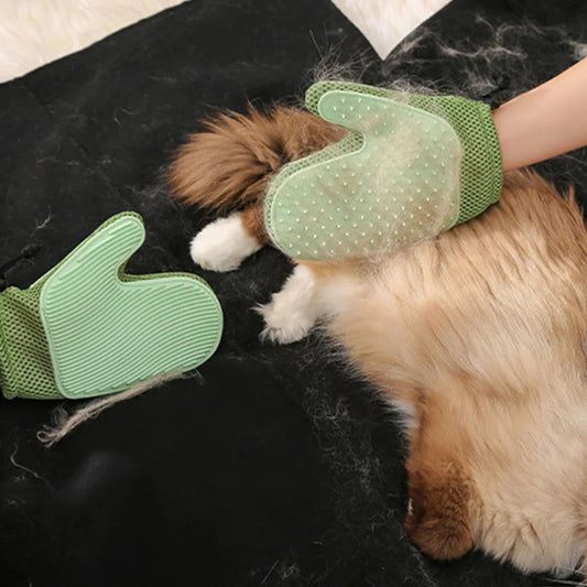 Kattenhandschoen 2-in-1 voor verzorging