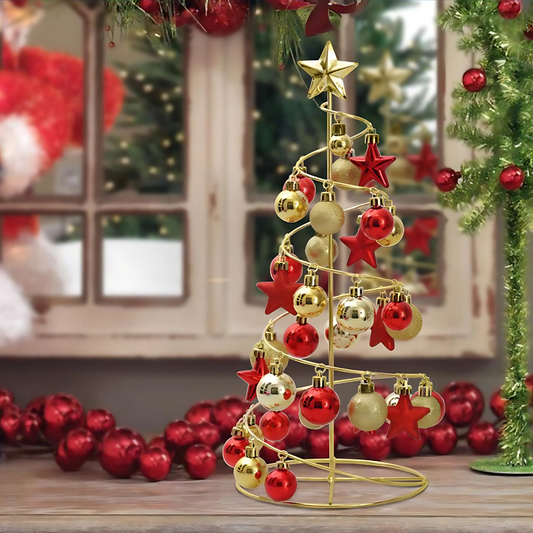 Kerstdecoraties Spiraal Tafelboom Ornamenten