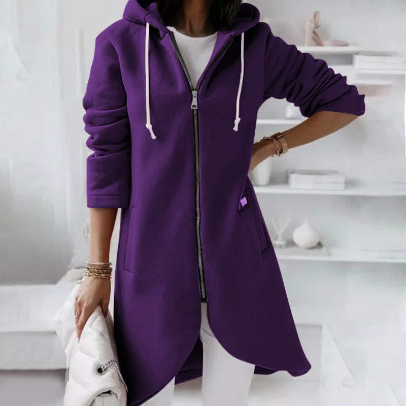 Kapuzenjack voor dames – Comfortabele ritsjack met trendy design en zachte stof