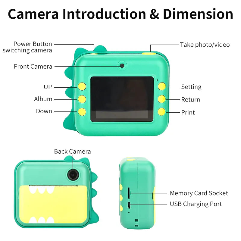 Kinderen Instant Print Camera HD