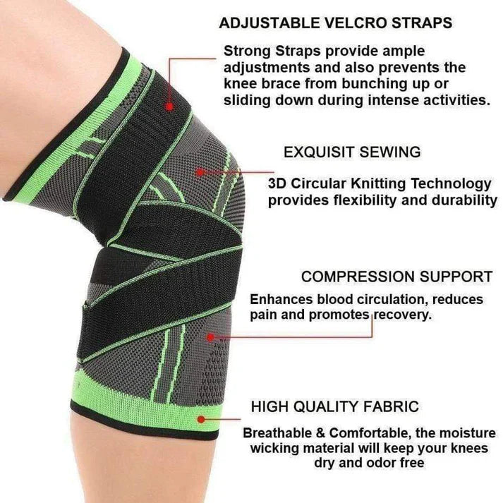 Kniebrace Compressiesleeve met Patella Banden