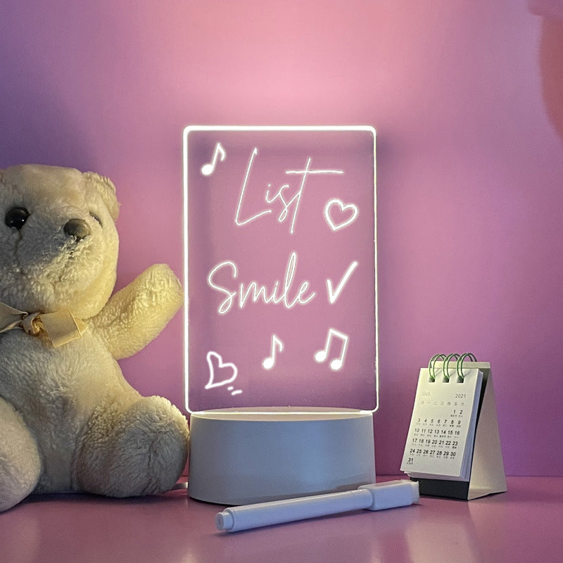 LED Bureau Lamp Acryl Berichtenbord
