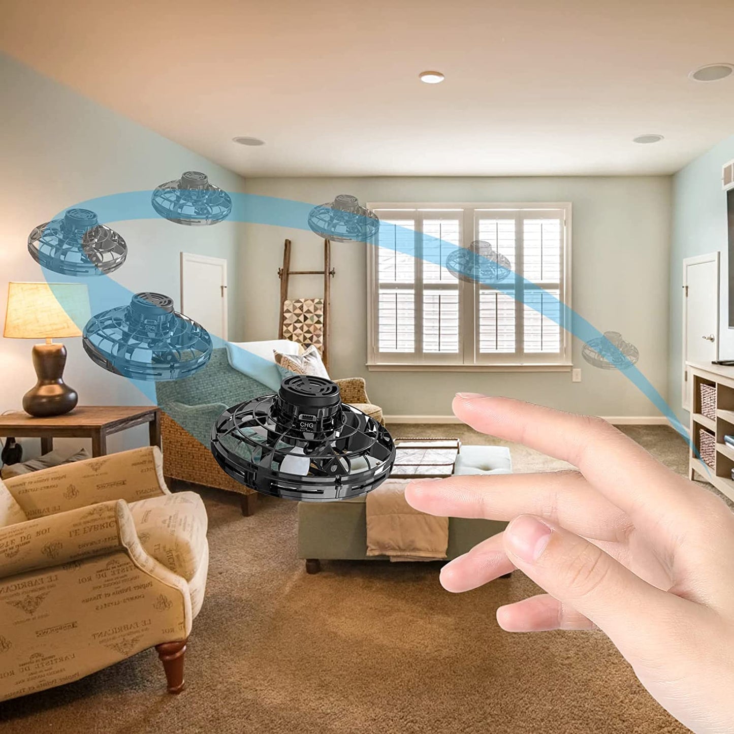 LED Handbediende Spinner Vliegend Speelgoed