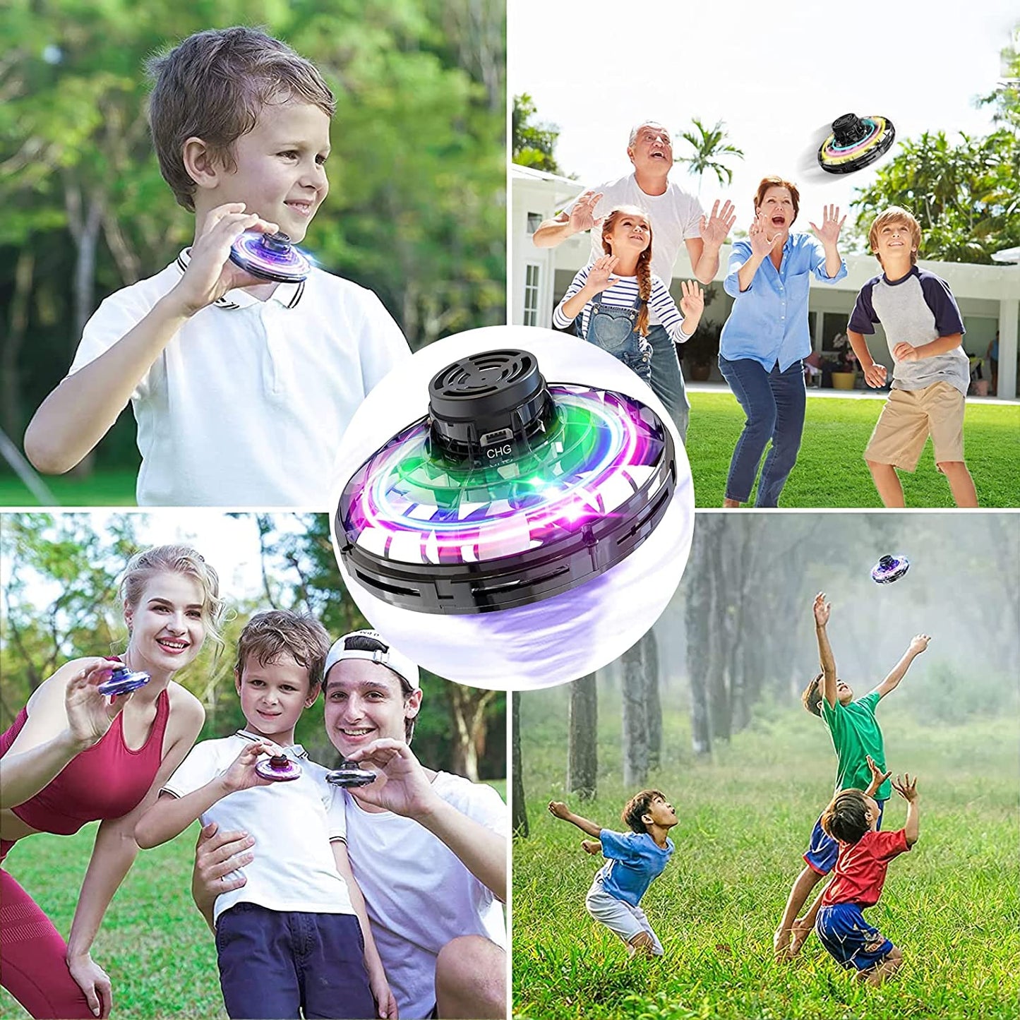 LED Handbediende Spinner Vliegend Speelgoed