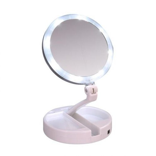 LED Opvouwbare Make-up Spiegel met Verlichting