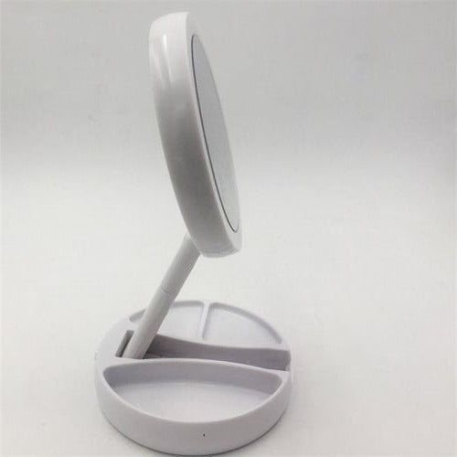 LED Opvouwbare Make-up Spiegel met Verlichting