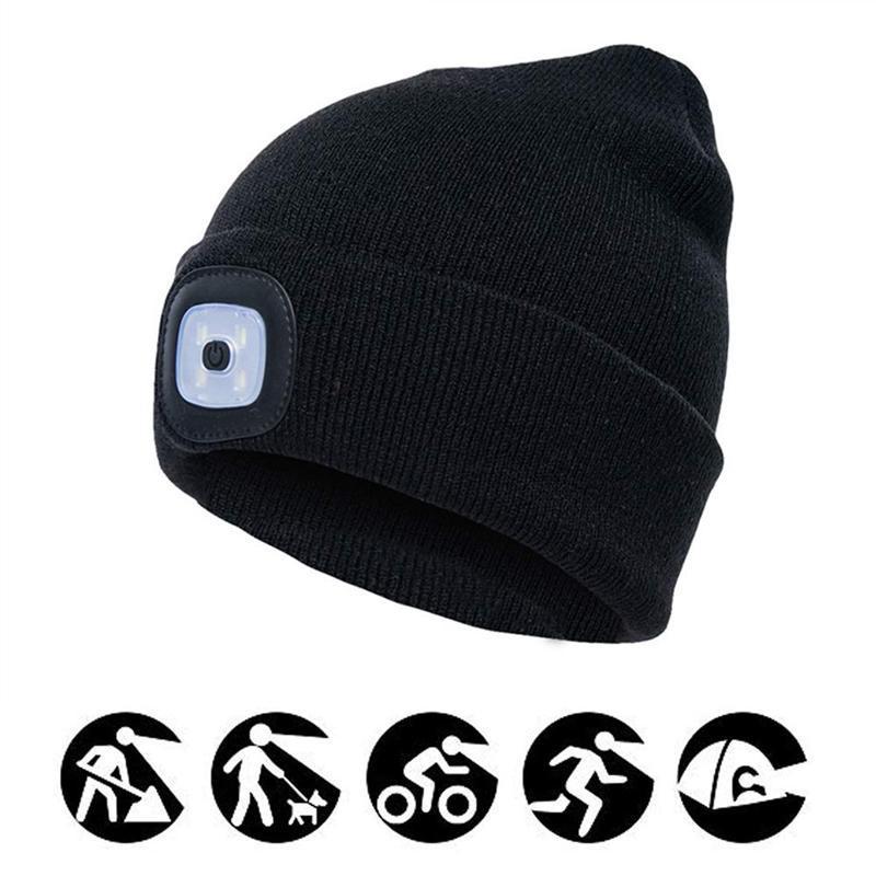 LED Wintermuts Gebreid 12 Uur