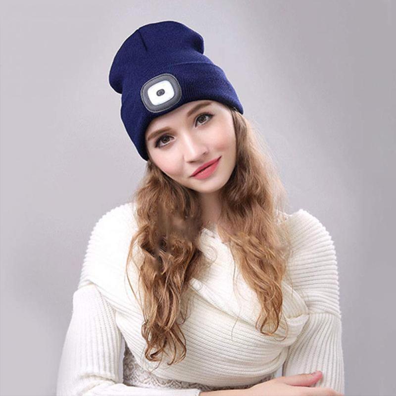 LED Wintermuts Gebreid 12 Uur