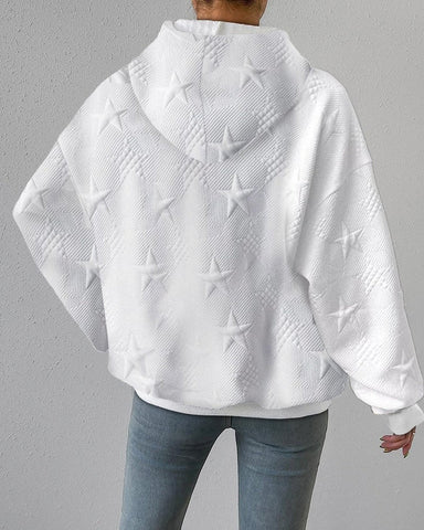 Hoodie Dames – Sterrenprint Sweatshirt voor Casual en Sportieve Outfits