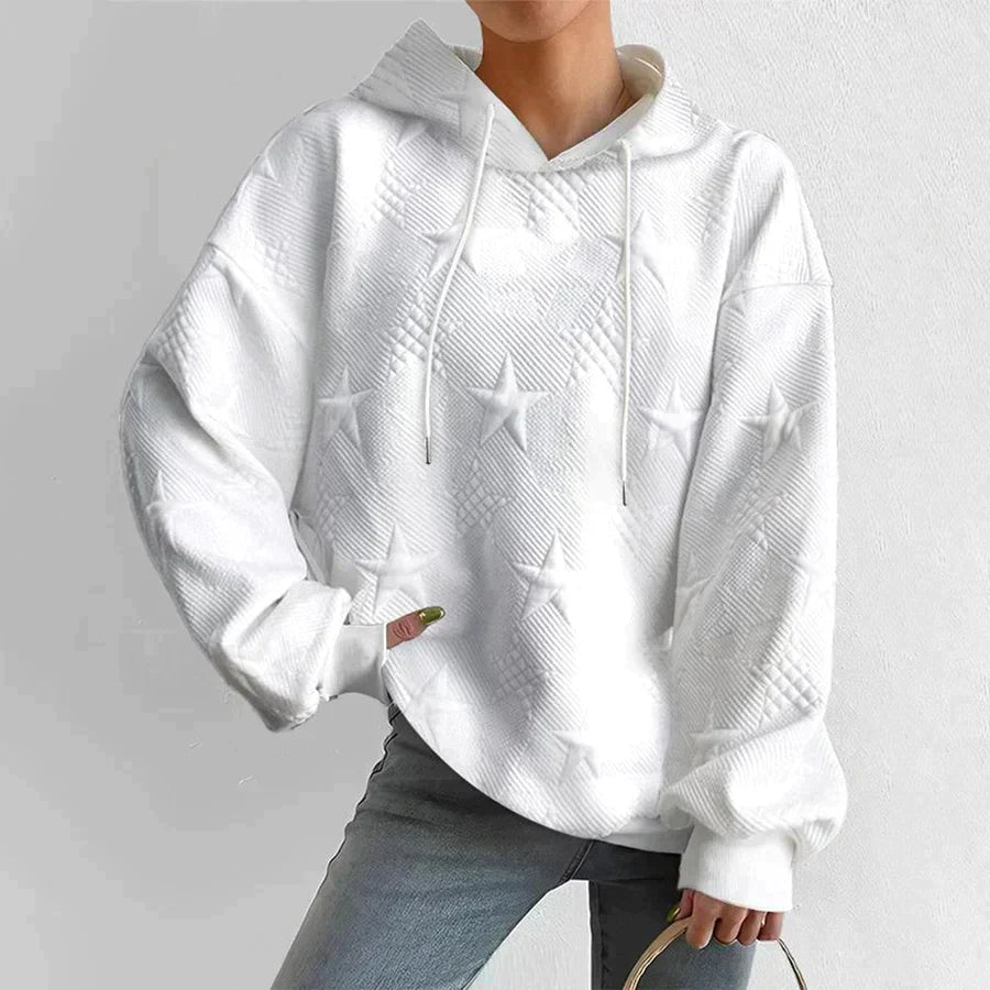 Hoodie Dames – Sterrenprint Sweatshirt voor Casual en Sportieve Outfits