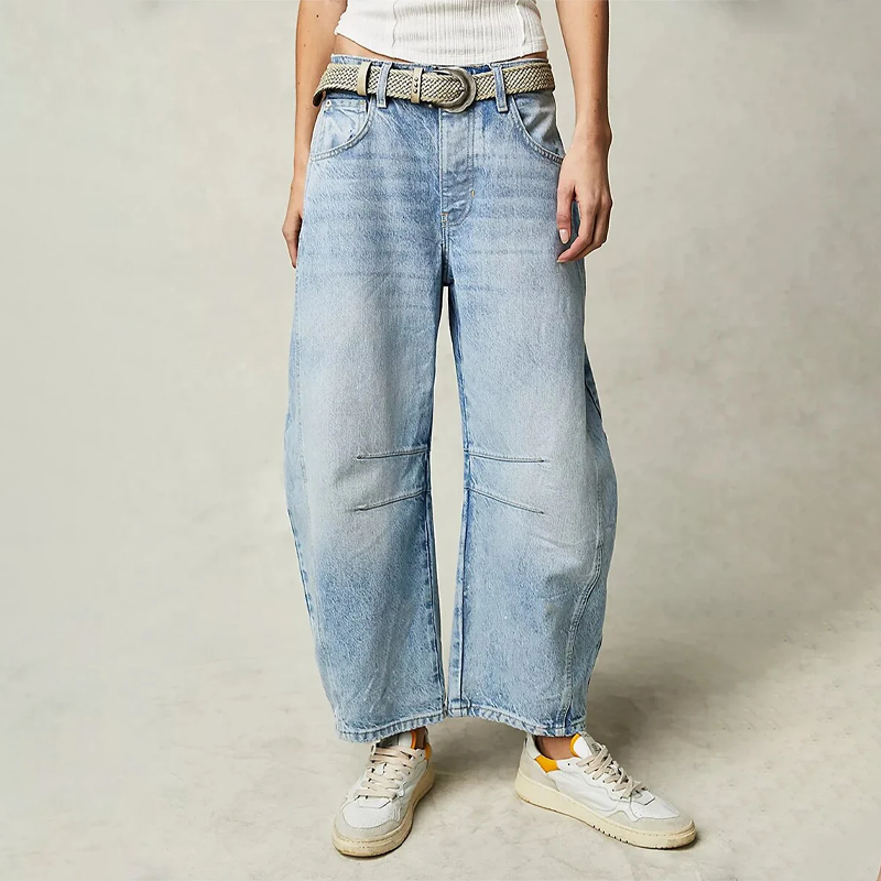 Dames Jeans met Wijde Pijpen – Comfortabele en Trendy Broek voor Casual Outfits
