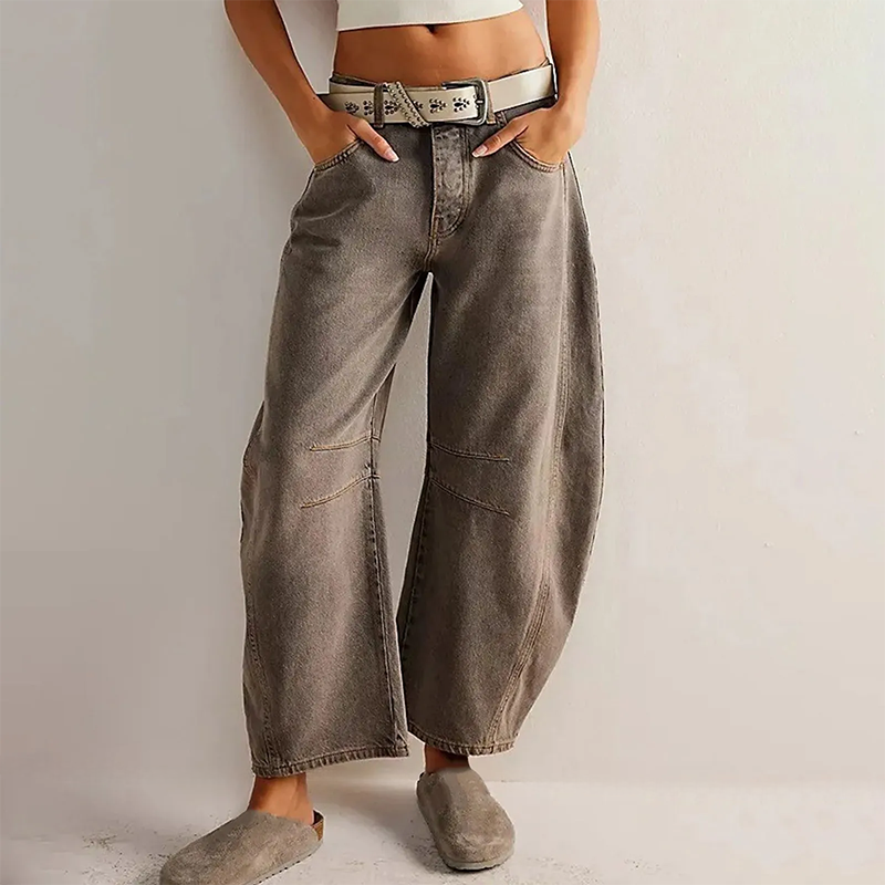 Dames Jeans met Wijde Pijpen – Comfortabele en Trendy Broek voor Casual Outfits