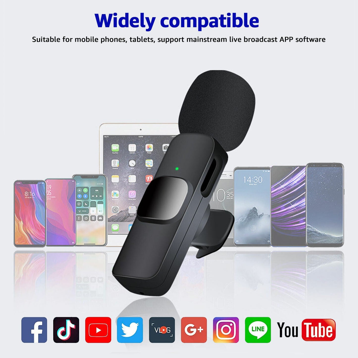 Lavalier Microfoon Draadloos Clip-on 3.5mm Jack