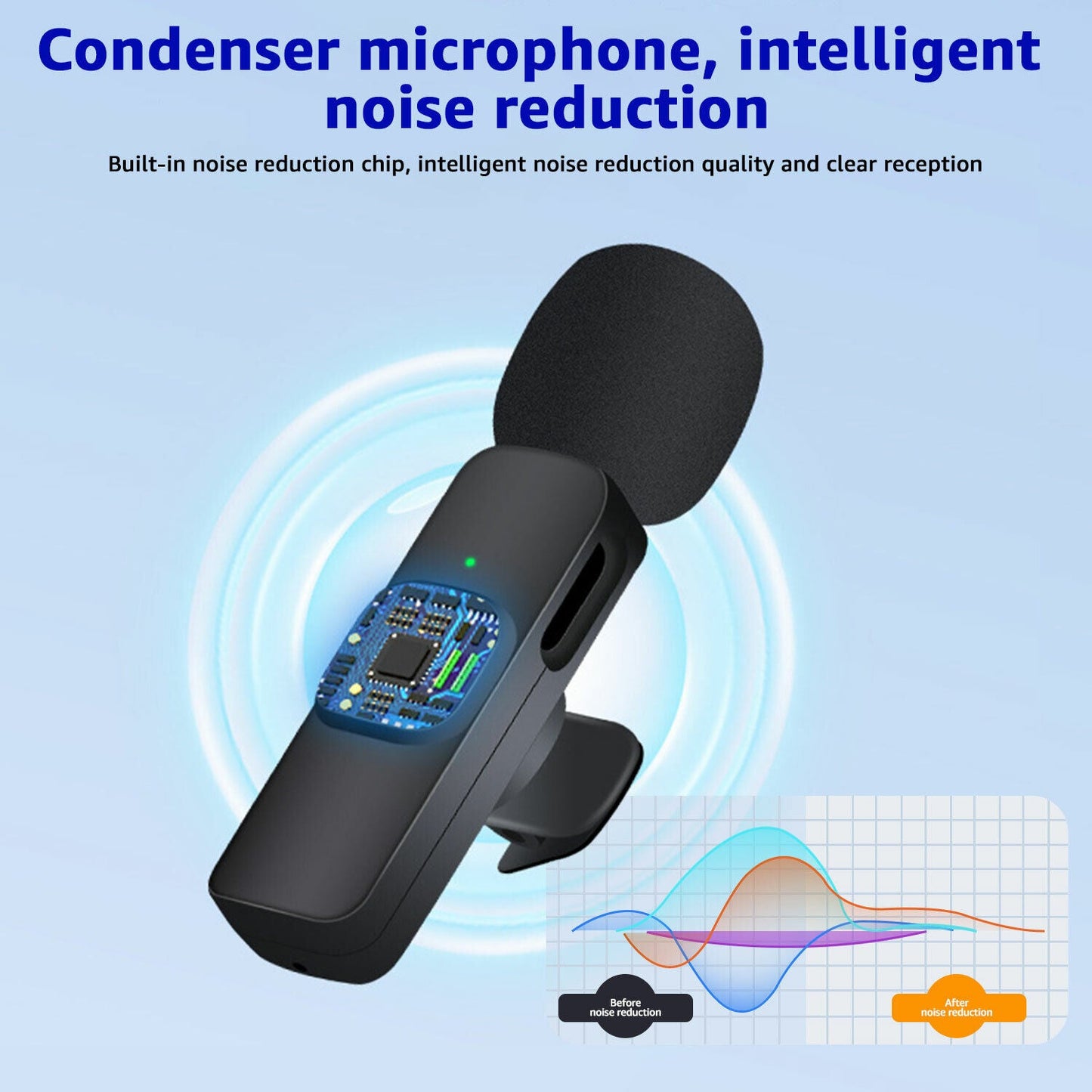 Lavalier Microfoon Draadloos Clip-on 3.5mm Jack