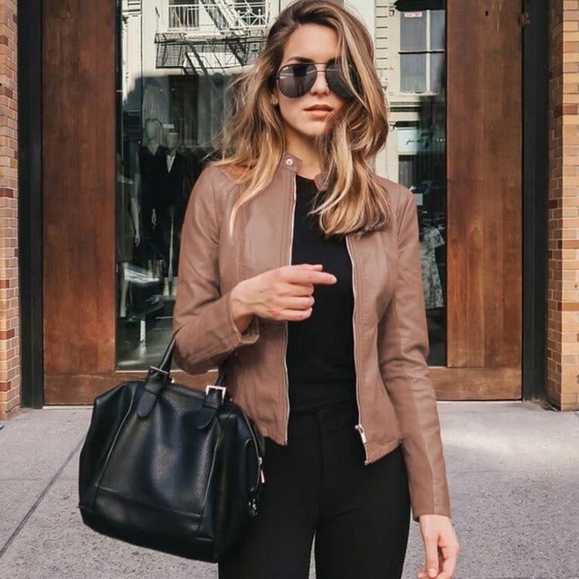 Leren Jas Dames – Slim Fit Echt Leer Jas voor Stijlvolle Outfits