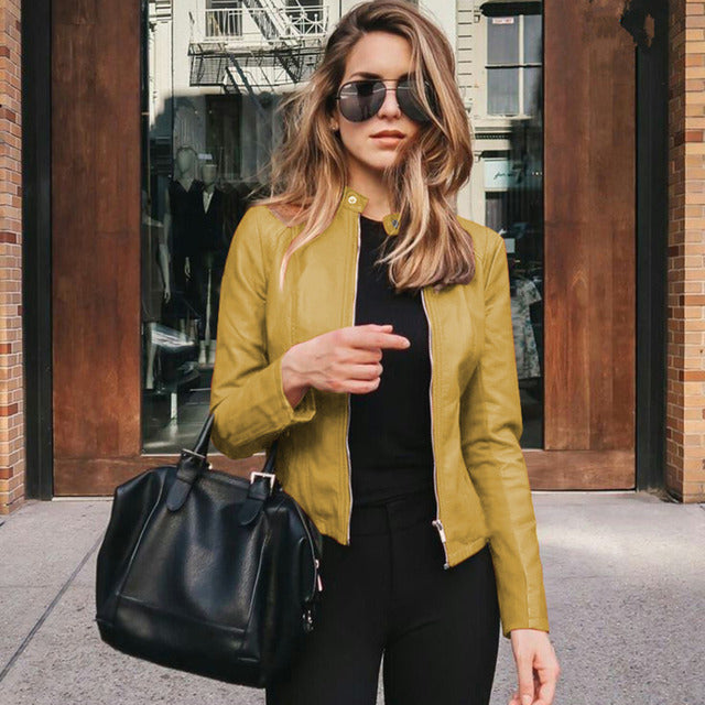 Leren Jas Dames – Slim Fit Echt Leer Jas voor Stijlvolle Outfits