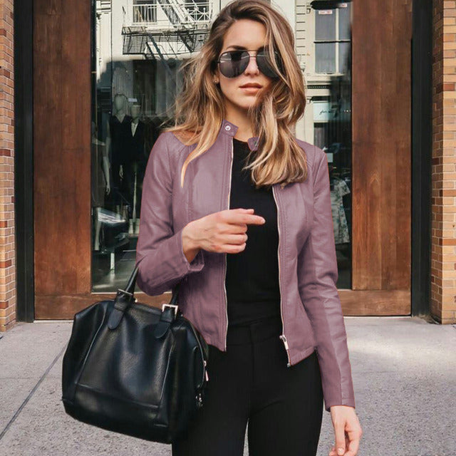 Leren Jas Dames – Slim Fit Echt Leer Jas voor Stijlvolle Outfits
