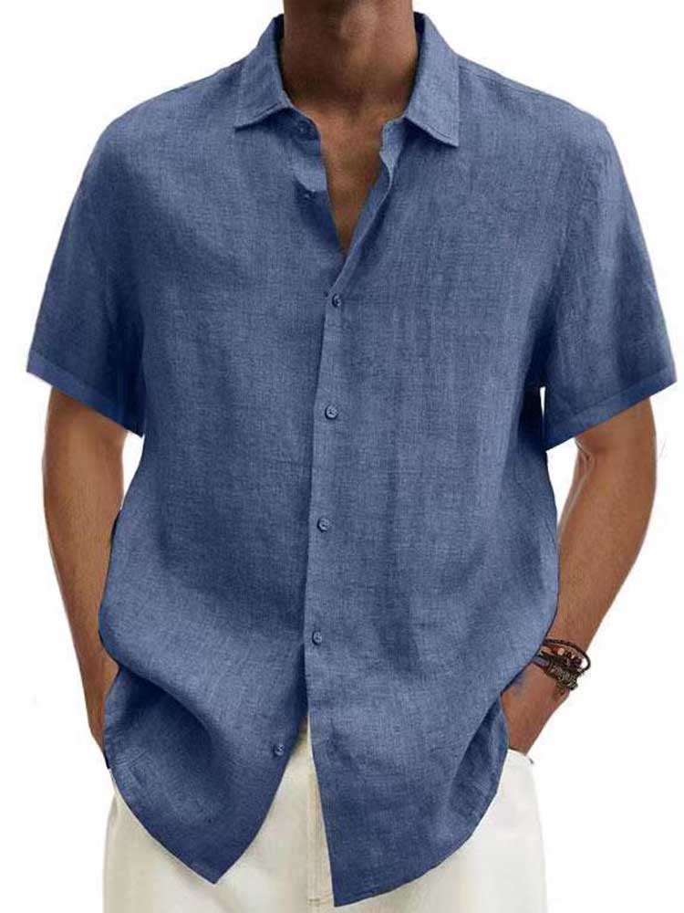 Korte Mouwen Overhemd Heren – Stijlvol Casual Shirt van Katoen voor Zomer