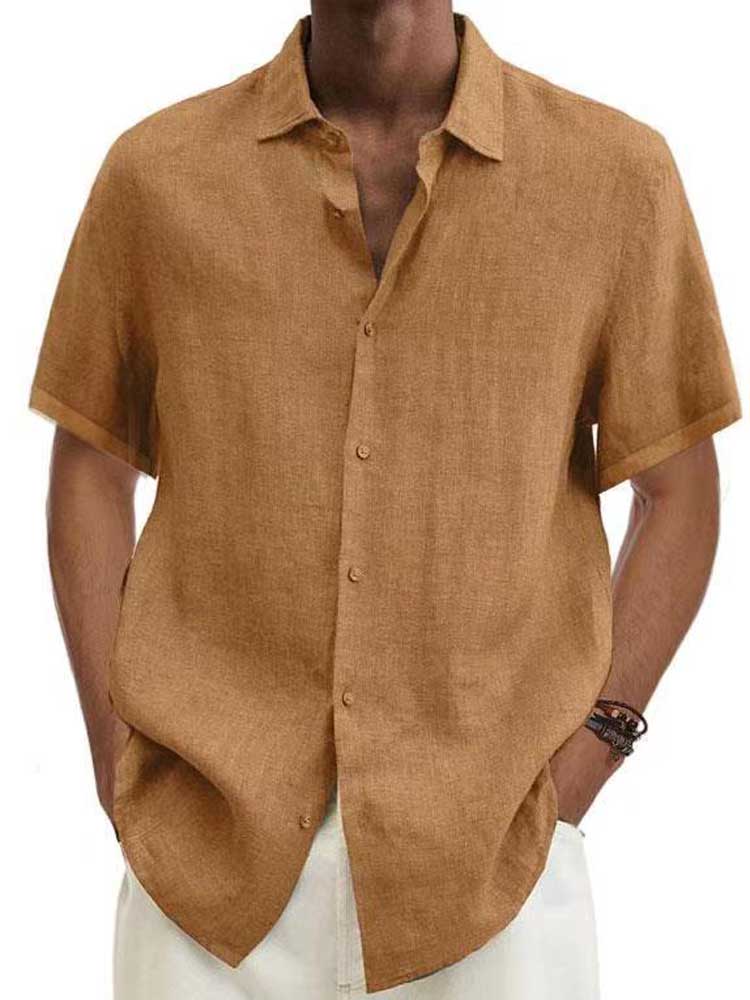 Korte Mouwen Overhemd Heren – Stijlvol Casual Shirt van Katoen voor Zomer