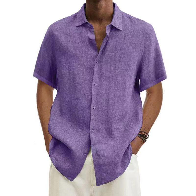 Korte Mouwen Overhemd Heren – Stijlvol Casual Shirt van Katoen voor Zomer