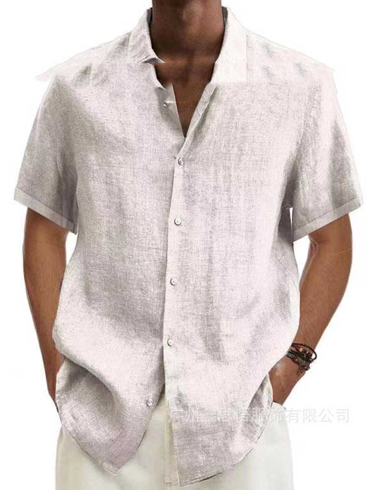 Korte Mouwen Overhemd Heren – Stijlvol Casual Shirt van Katoen voor Zomer