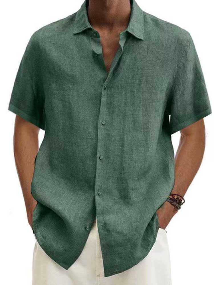 Korte Mouwen Overhemd Heren – Stijlvol Casual Shirt van Katoen voor Zomer