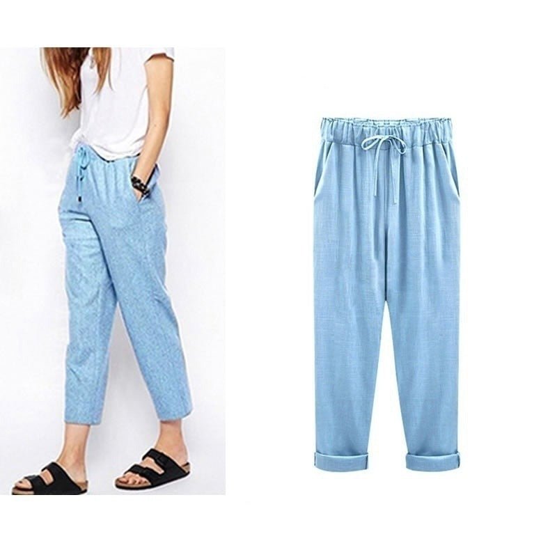 Casual damesbroek – Losse broek voor dames van ademend katoen, trendy stijl