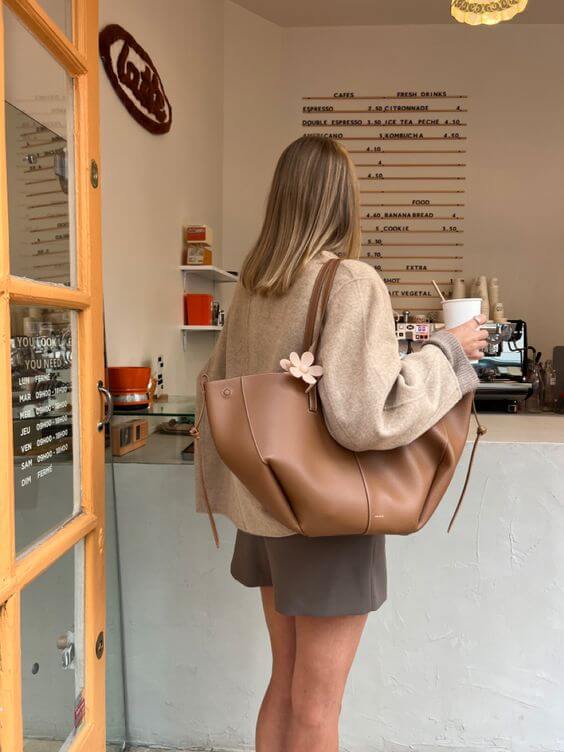 Leren Schoudertas Minimalistisch