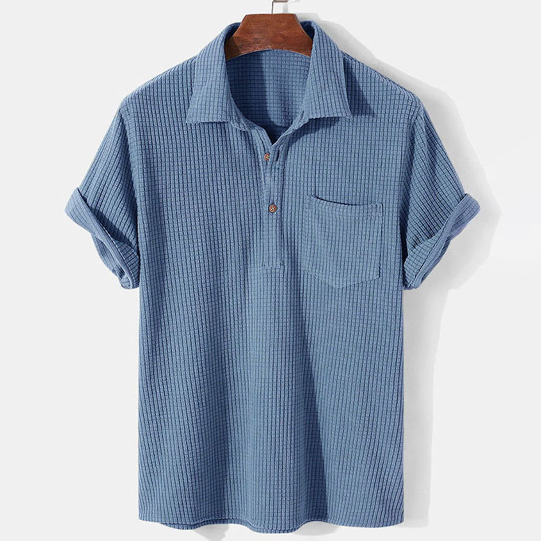 Overhemd Korte Mouwen Heren – Stijlvol Knopen Shirt van Katoen voor Casual Dagen