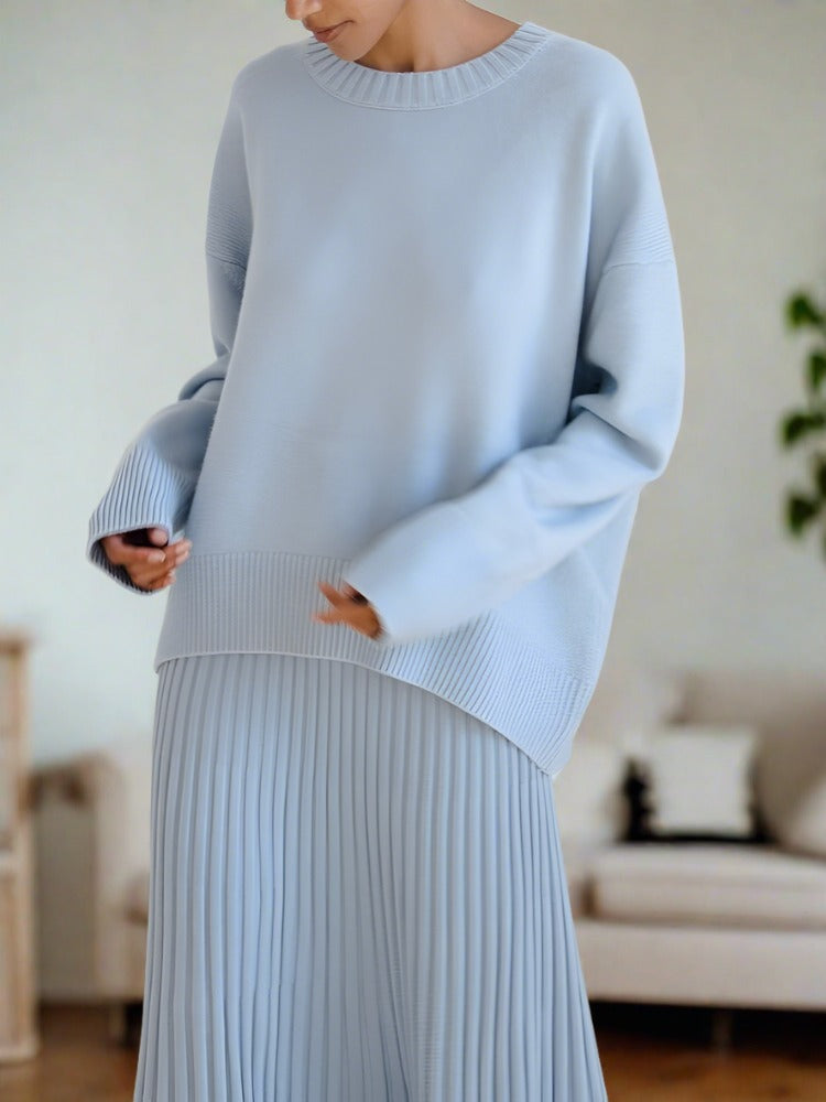 Dames-Trui – Comfortabele gebreide trui met lange mouwen en trendy design