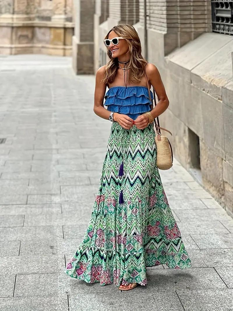 Maxi rok dames – Stijlvolle bedrukte maxirok voor elke gelegenheid en look