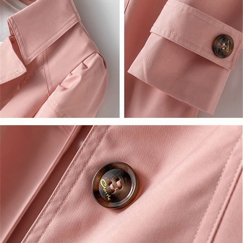 Jas voor Dames – Elegante Lange Jas van Katoen met Ceintuur voor Koud Weer