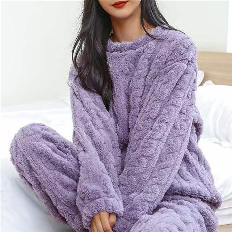 Zachte Pyjama Set Dames – Comfortabele Nachtkleding van Katoen met Lange Mouwen