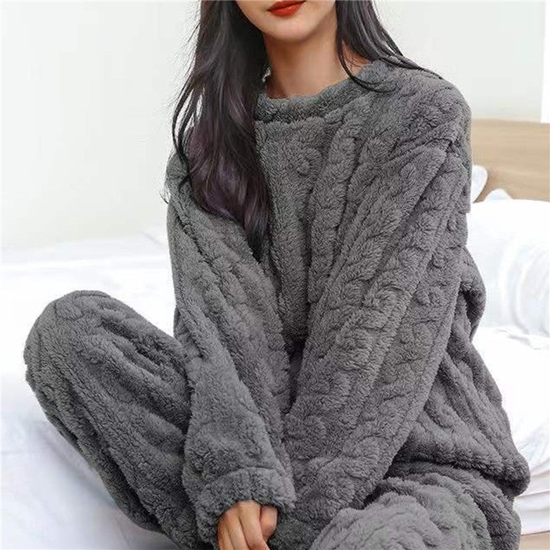 Zachte Pyjama Set Dames – Comfortabele Nachtkleding van Katoen met Lange Mouwen