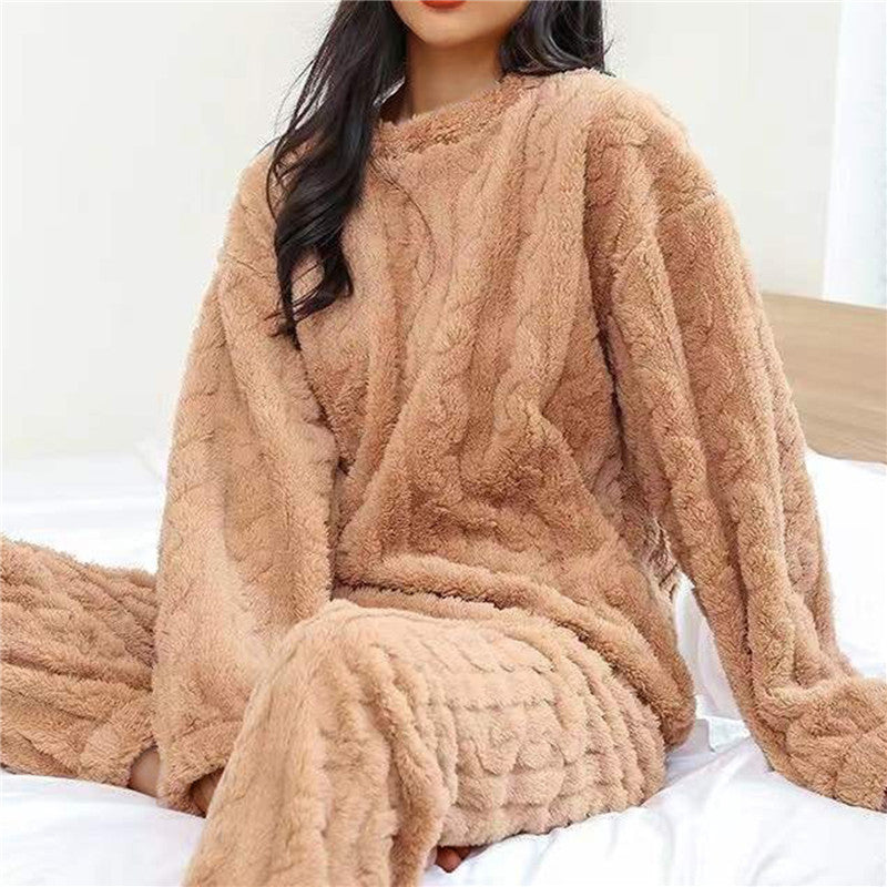 Zachte Pyjama Set Dames – Comfortabele Nachtkleding van Katoen met Lange Mouwen