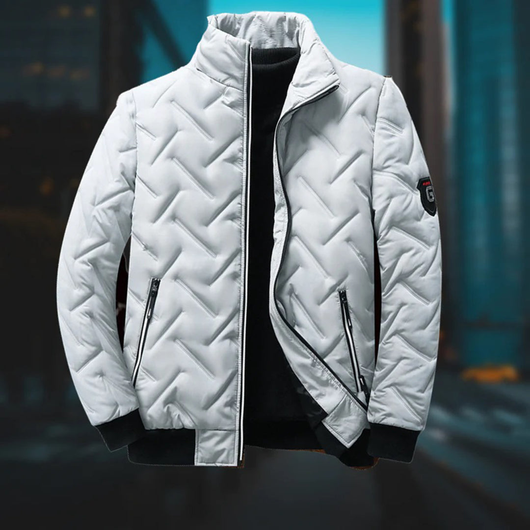 Gewatteerde jas heren – Hoge kraag winterjas met comfortabele pasvorm en stijl