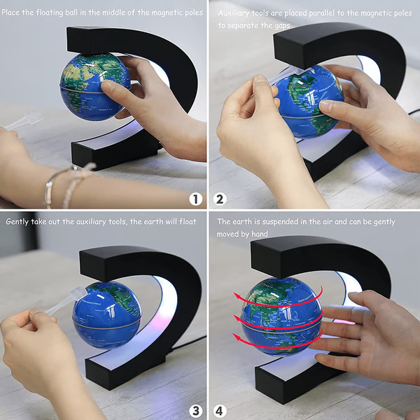 Magnetische Globe met LED Verlichting