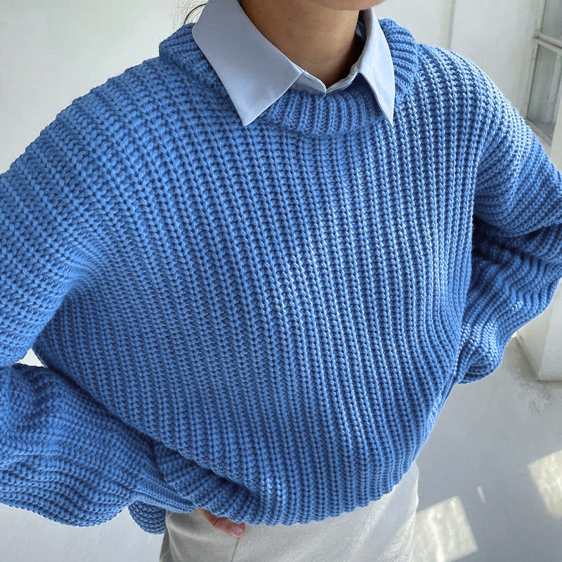 Dames Pullover Grote Maten – Comfortabele Ronde Hals Trui voor Elke Gelegenheid