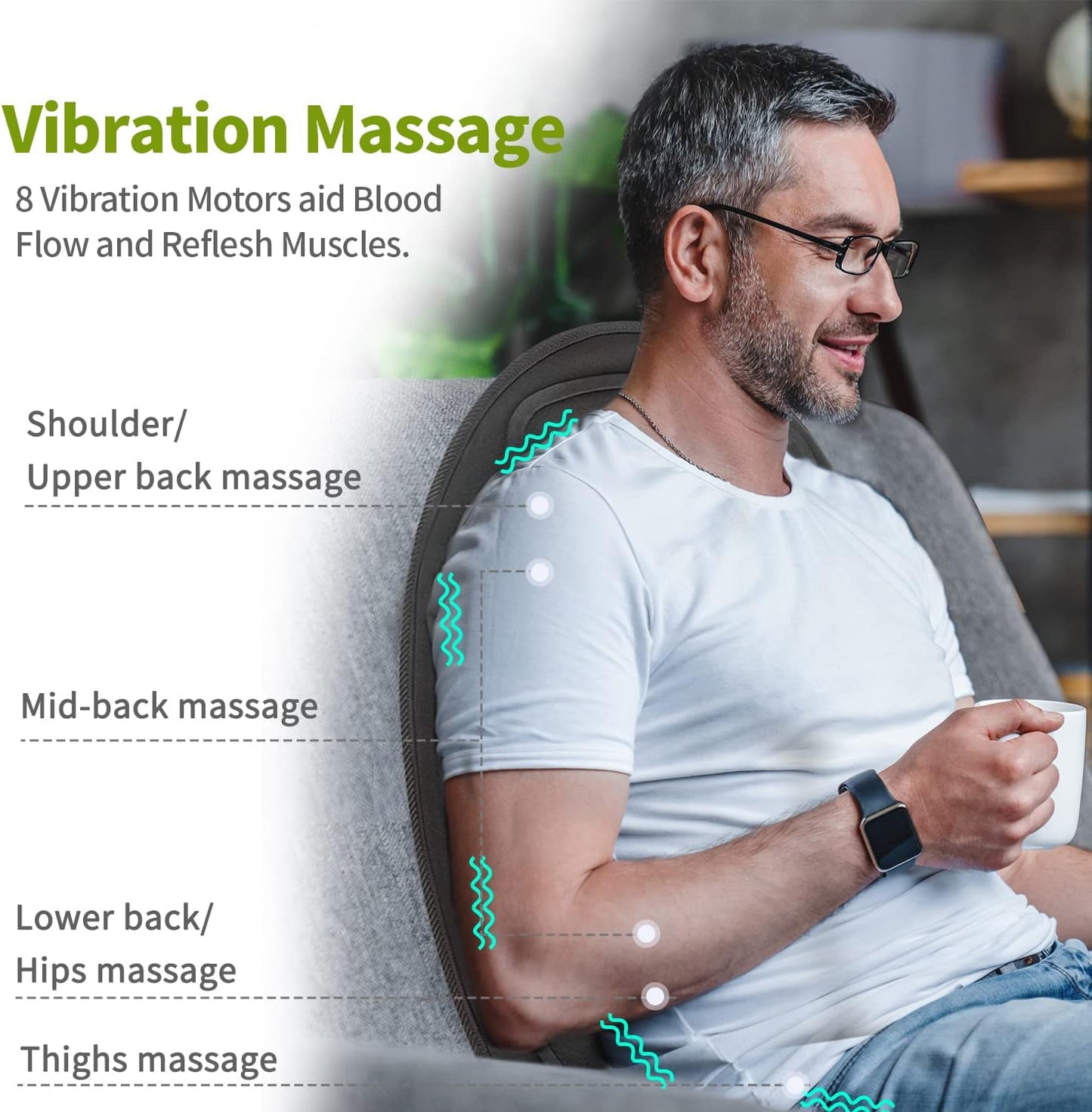 Massagekussen voor Stoel en Autostoel met Verwarming