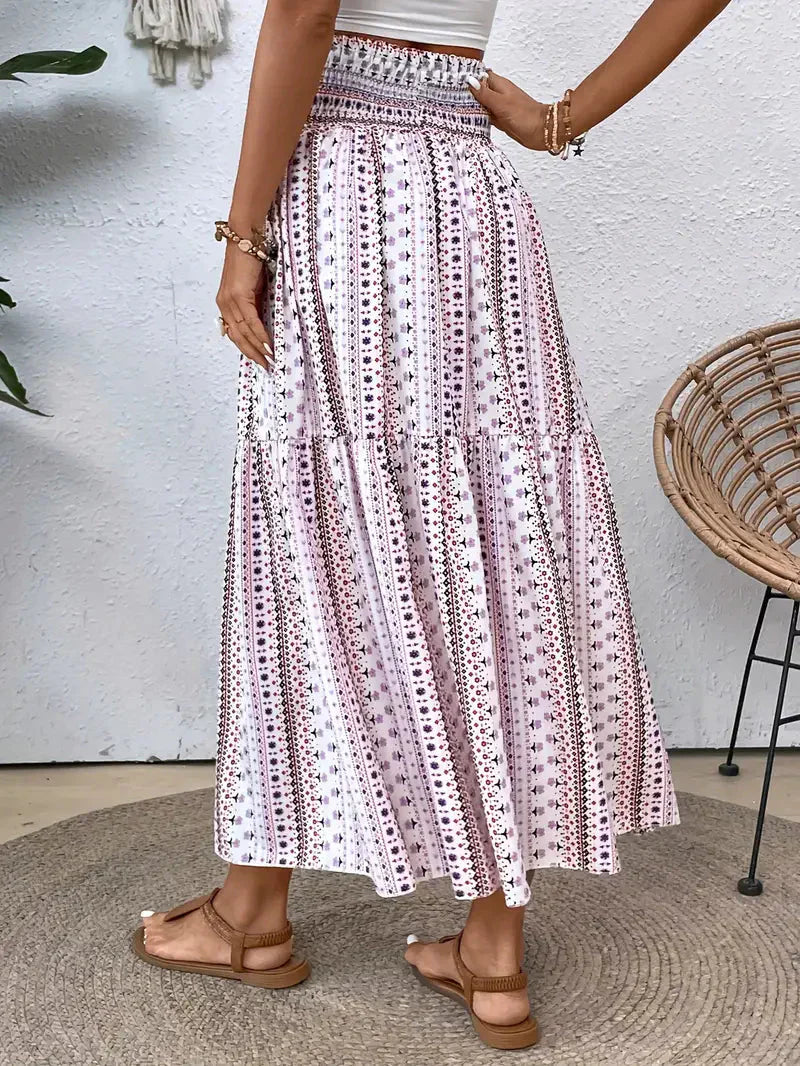 Maxi Rok Dames – Gedrukte Maxirok voor Zomer en Feestelijke Gelegenheden