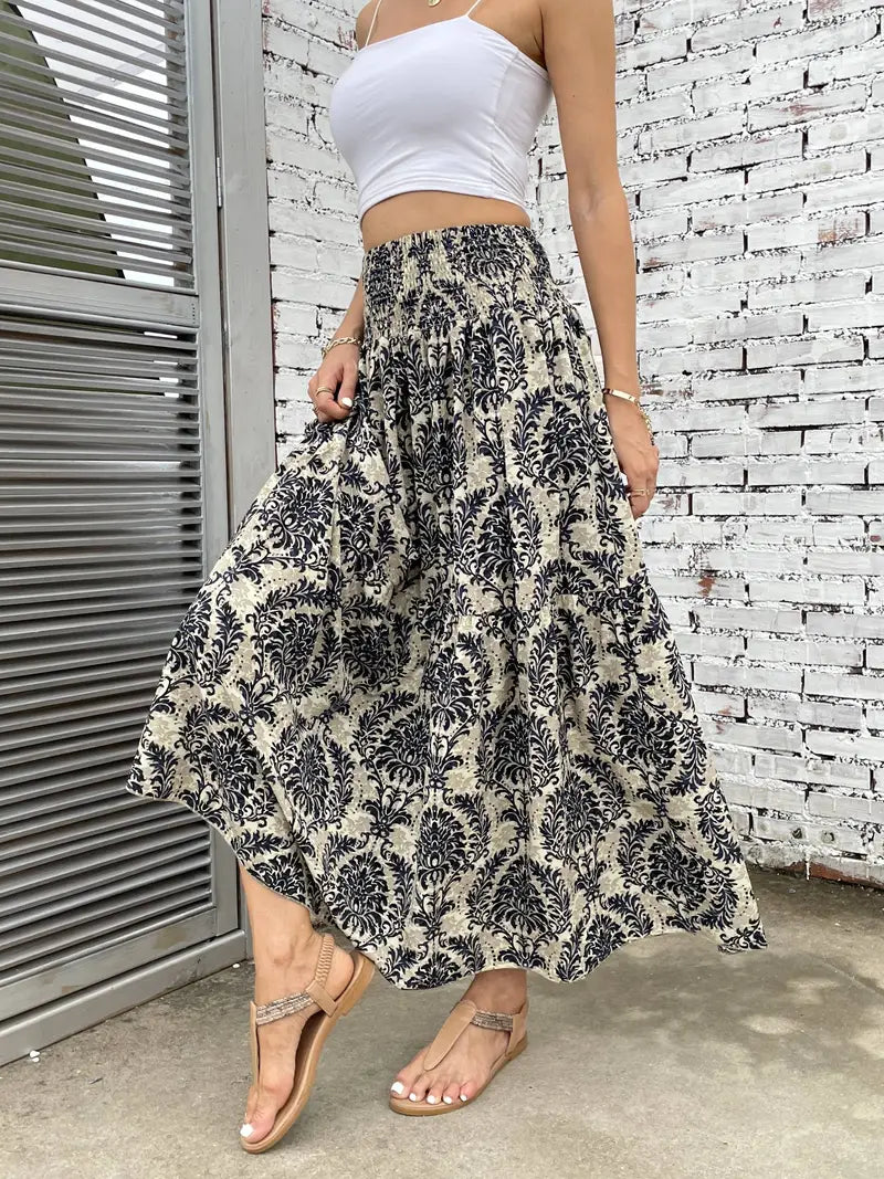 Maxi Rok Dames – Gedrukte Maxirok voor Zomer en Feestelijke Gelegenheden