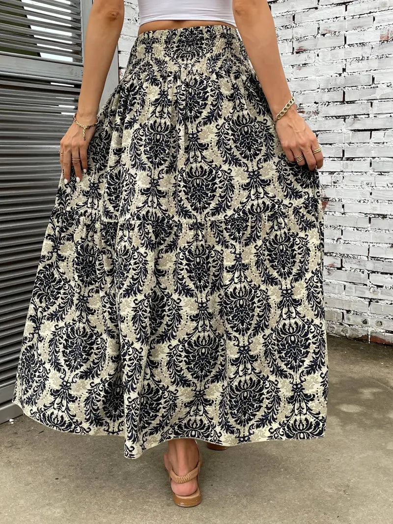 Maxi Rok Dames – Gedrukte Maxirok voor Zomer en Feestelijke Gelegenheden