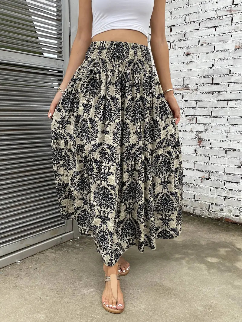Maxi Rok Dames – Gedrukte Maxirok voor Zomer en Feestelijke Gelegenheden