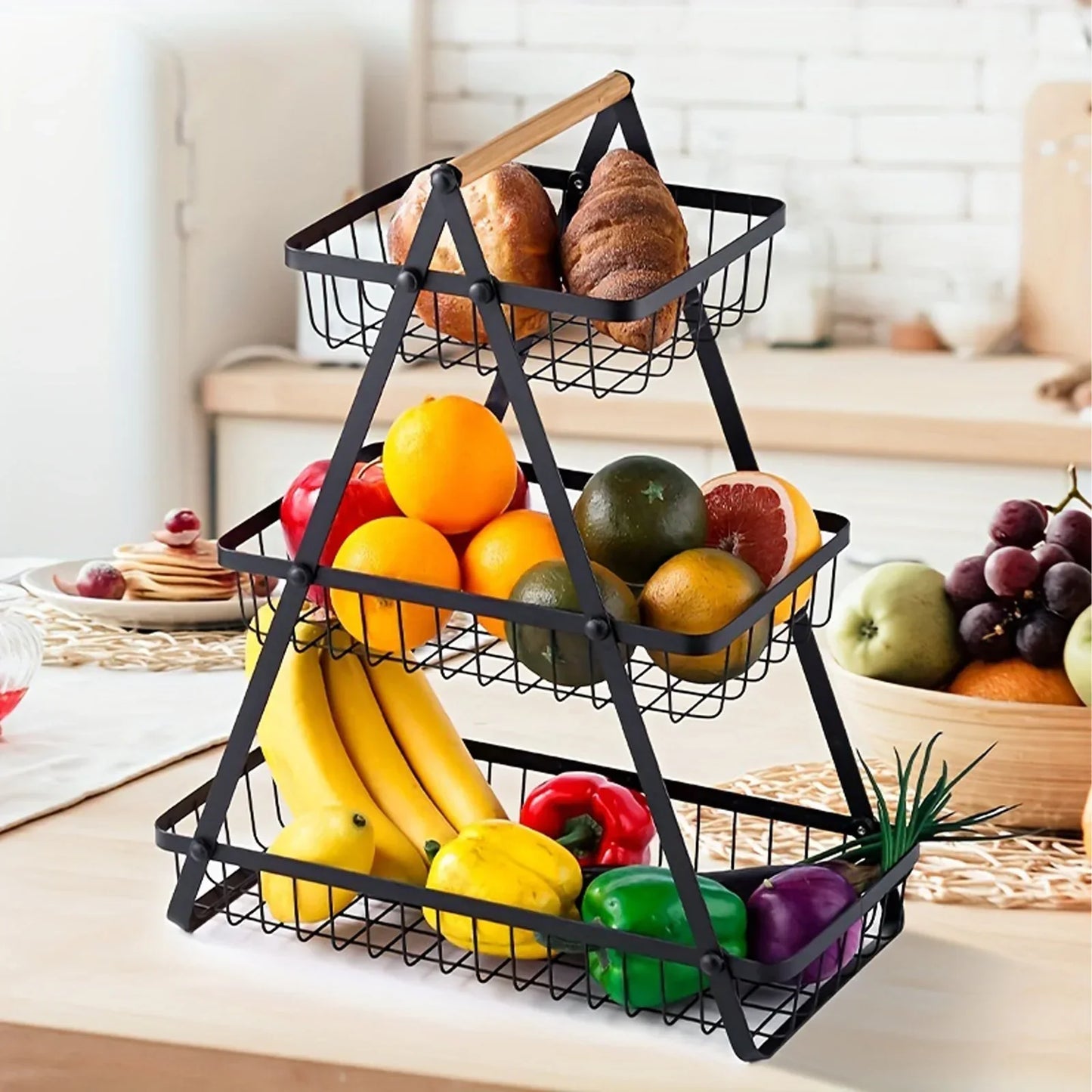 Metalen Fruitmand Stand Keukenopslag Circular