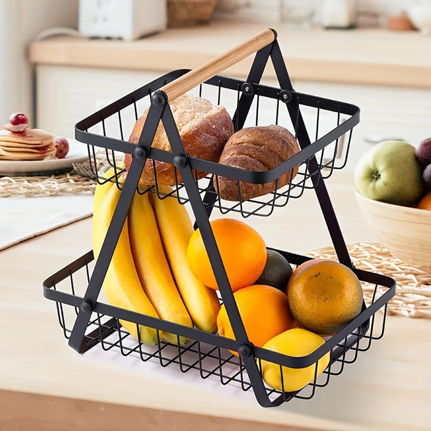 Metalen Fruitmand Stand Keukenopslag Circular