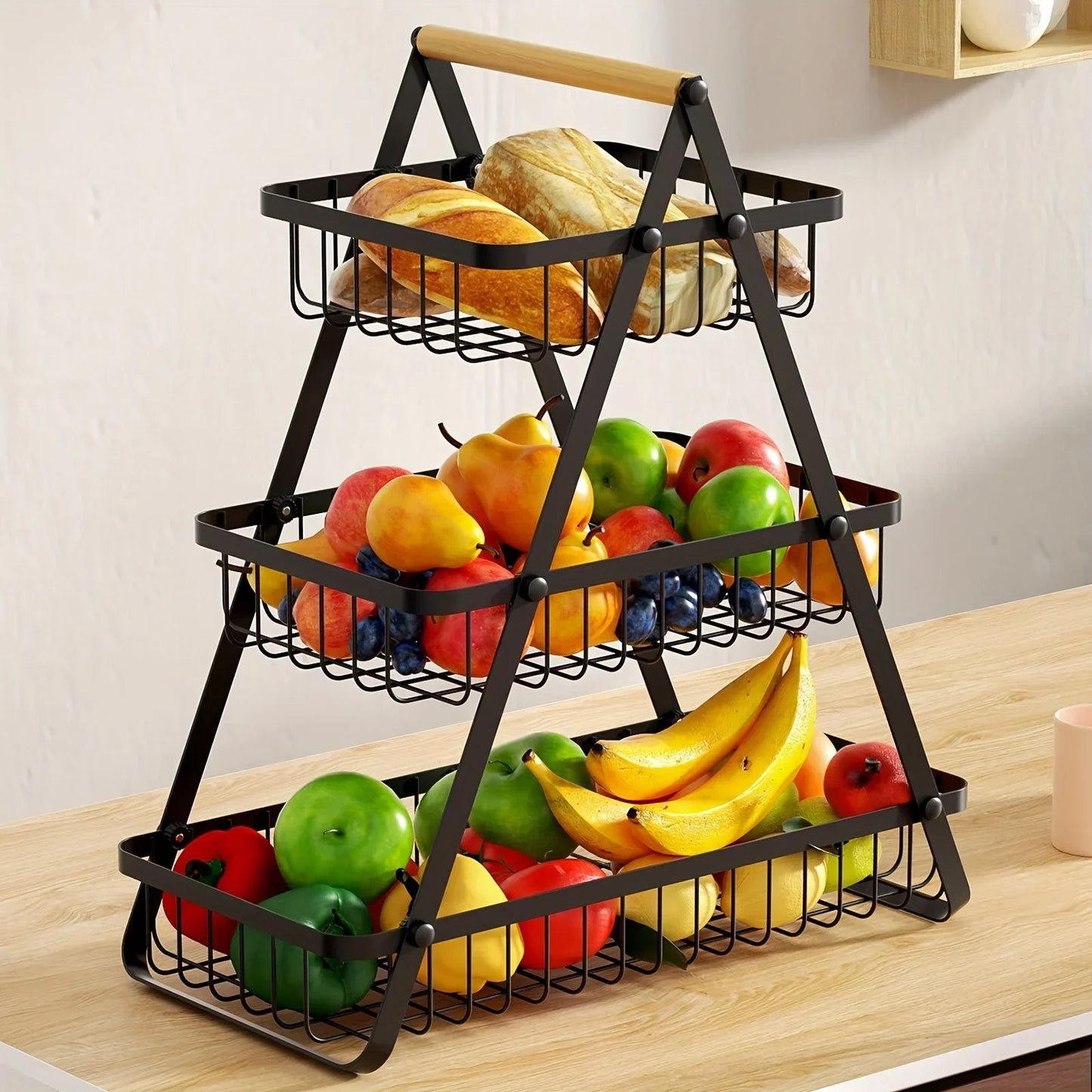 Metalen Fruitmand Stand Keukenopslag Circular