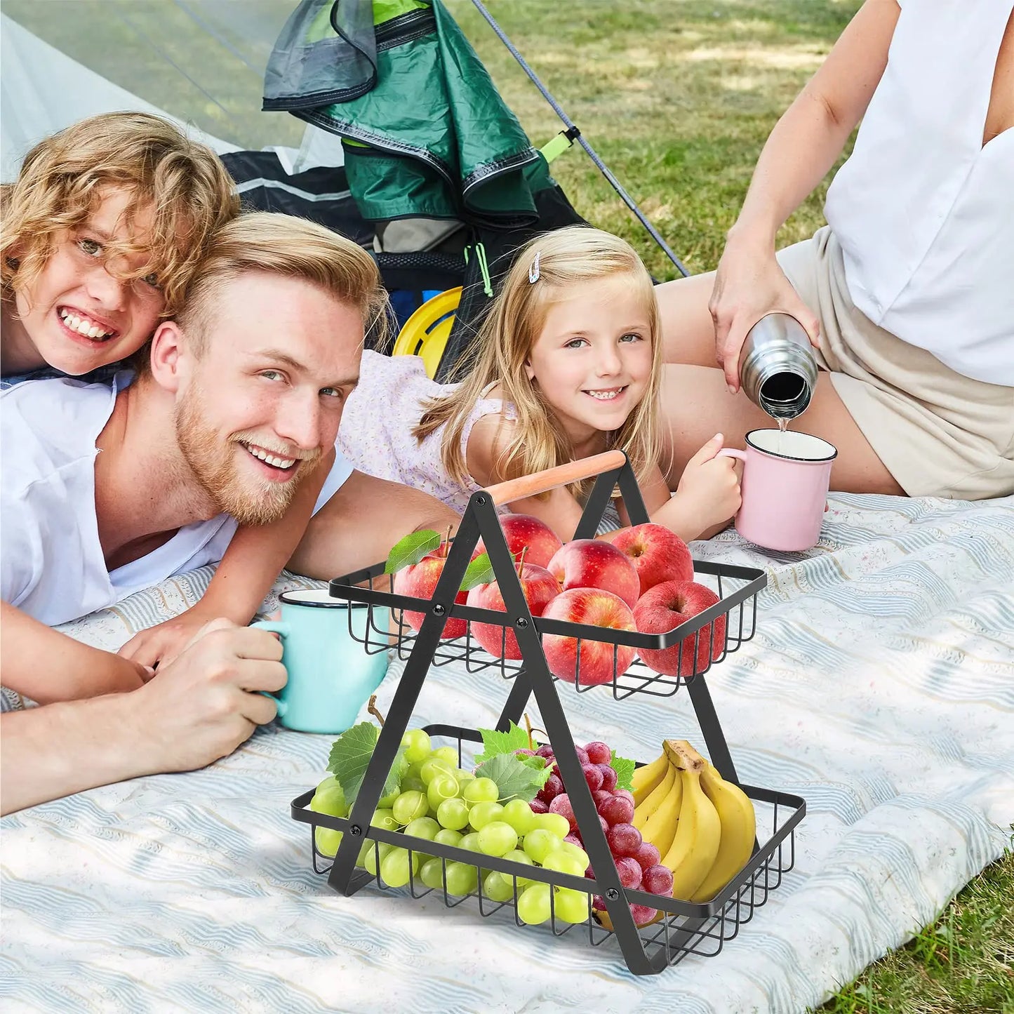 Metalen Fruitmand Stand Keukenopslag Circular
